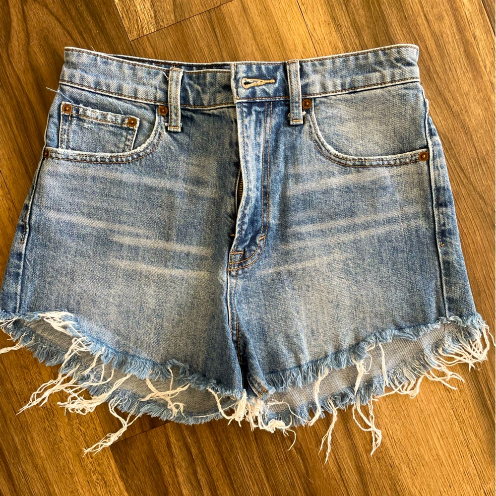 Lucky Brand Blue Jean Shorts with Frayed Hem